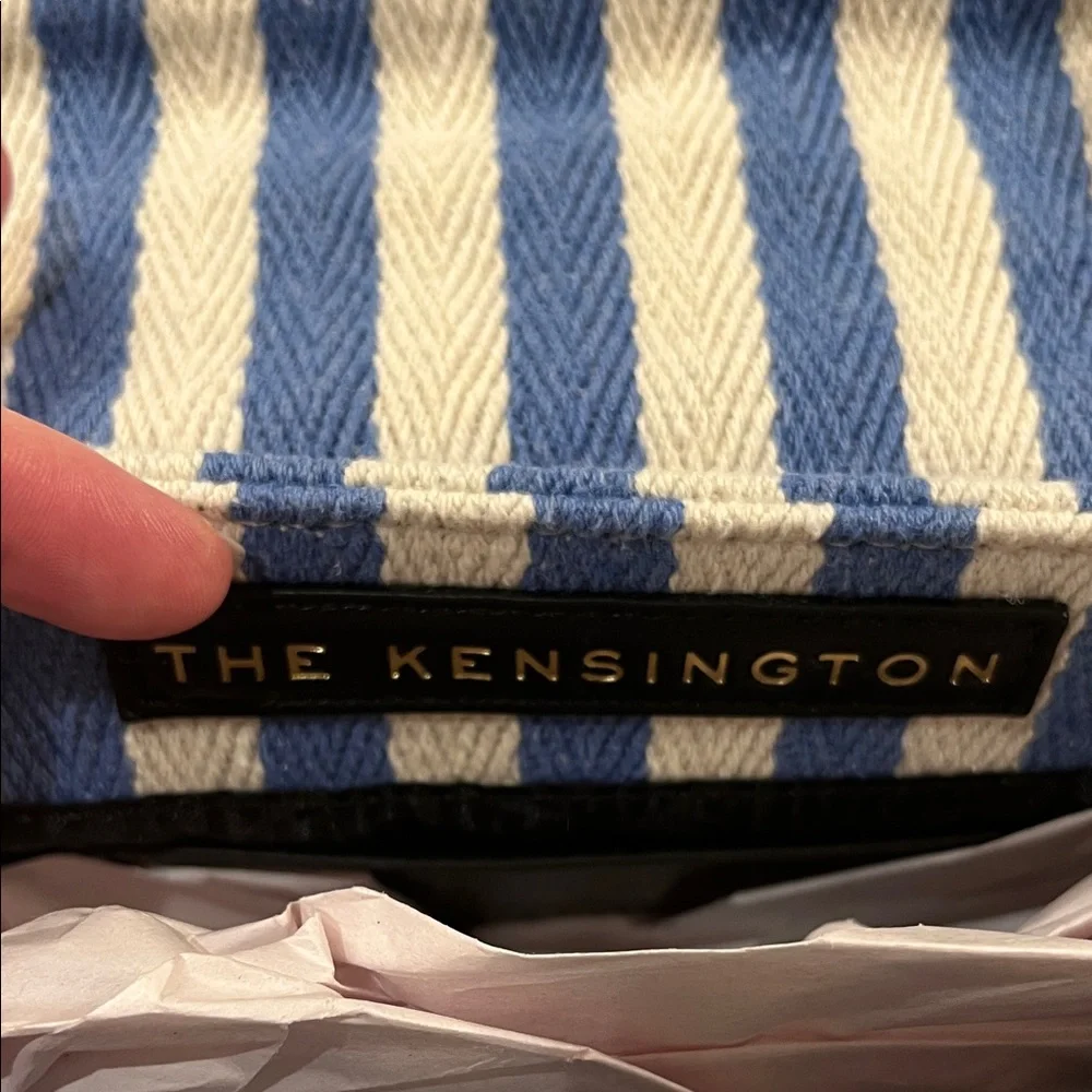 Kurt Geiger Blue and Cream Striped Mini Kensington Bag NWT - Picture 5 of 6